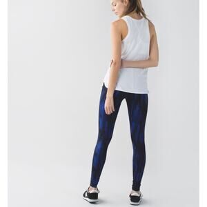 Lululemon Wonder Under Pant Roll Down Luon Nightsky Blue Leggings Size 6
